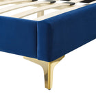 Modway Alexandria Tufted Performance Velvet Twin Platform Bed - Navy-8