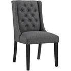 Modway Baronet Button Tufted Fabric Dining Chair - Grey-Elegant Modern Dining Side Chair