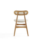 Manhattan Comfort - Lot de 4 chaises de salle à manger Colbert 44,5 cm style industriel chic, rembourrées, coloris Nature et Avoine-Livré chez vous entièrement assemblé Aucun assemblage requis