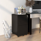 Vinsetto Steel Letter/A4/Legal Filing Cabinet with Hanging Bar - Black-Adjustable hanging bar to hold letter, A4 and legal sized files
