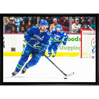 Daniel Sedin Vancouver Canucks - Framed Canvas - 31" x 22"-Premium canvas print with gallery-wrapped edges