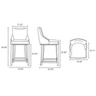 Manhattan Comfort Shubert 22.64" Modern Leatherette Upholstered Counter Stool - Tan - 3 Pack-Upholstered in Beautiful Leatherette with High Density Foam Filled Padding