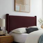 Modway Rael Performance Velvet Full Headboard - Mulberry-Upholstered Posts