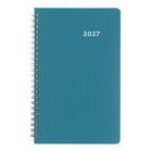 Blueline - 2027 Agenda hebdomadaire DuraFlex avec reliure à double spirale et couverture en poly en deux pièces – 8 po x 5 po – couleurs assorties – bilingue-Calendriers de référence du mois précédent, du mois courant et des deux mois suivants sur chaque double page