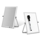 Quartet Double‑Sided Desk Mirror & Dry Erase Board - 5" x 7" - Silver Frame-Compact Size: 5" x 7" footprint fits neatly on desks, shelves, and vanities