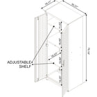 Manhattan Comfort Fortress Modern Garage Cabinet - 30.3" W x 74.8" H - White-Features Unique Door Lock and Key