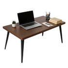 Homy Casa 63" Multi-Functional Writing Desk - Walnut Finish-Durable Construction – Engineered wood top and sturdy metal legs for long-term use