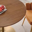 Modway Amuse 40" Dining Table - Gold Walnut-Seats 4