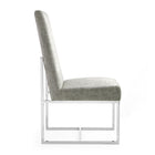Manhattan Comfort Element 19.68" Modern Velvet Upholstered Dining Chair - Steel - Set of 2-Seat Height: 18.90" Weight Capacity: 300 lb