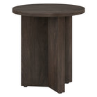 Hudson&Canal Anders 20"W Round Side Table - Alder Brown-A contemporary Scandinavian design for your living room, den, and more