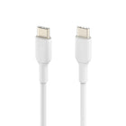 Belkin USB-C to USB-C Cable - 1 m - White -SUPERIOR DURABILITY: The Belkin BoostCharge Cable has been tested to survive over 8,000+ bends, and is more durable than a typical USB-C cable