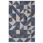 Modway Kahula Geometric Triangle Mosaic Area Rug - 5 ft W x 8 ft L - Blue White/Grey-Geometric Triangle Mosaic Area Rug
