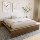 Nexera - Lit Plateforme Queen James en Chêne Brun-6