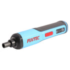 Fixtec 4V Lithium-Ion Cordless Screwdriver 26-Piece Kit-Housed in a sleek, sturdy box with 26 accessories—including 24 CRV bits, a 50mm PH2 bit, and a 60mm holder.