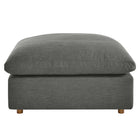 Modway Commix Down Filled Overstuffed Ottoman - Grey-Assembly Required