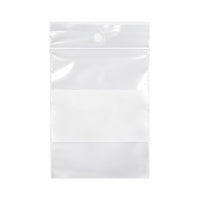 KL Rubber - Sac refermable en polyéthylène avec bloc d’identification blanc et trou de suspension - 2 Mil - 2 x 3 po - paquet de 1000-Lèvre décalée avec fermeture refermable durable pour une ouverture facile et une fermeture sécurisée