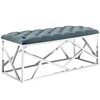Modway Intersperse Bench - Sea Blue-Modern Bed or Living Room Bench