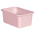 Teacher Created Resources - Blush Petit bac de stockage en plastique, paquet de 6-Plusieurs bacs peuvent être empilés pour un stockage facile.