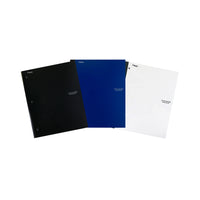 Five Star – Cahier de notes sans spirale en poly, 1 sujet, 9 1/8 x 11 po, 160 pages, 3 trous-Construction monopièce durable