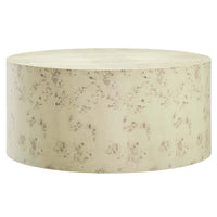 Modway - Cosmos Rond de 35 po Table basse en bois de burl - Burl blanchi-Design moderne, inspiré de la nature