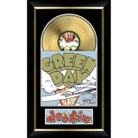 Green Day Dookie Music Cover with Gold Vinyl - Framed Print - 19" x 31"-Premium music memorabilia
