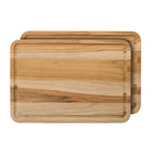 Tramontina Teak Cutting Board Set - 2 Piece Set-Ideal for a variety of chopping tasks, from dicing small vegetables, chopping large meats, and serving guests
