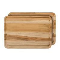 Tramontina Teak Cutting Board Set - 2 Piece Set-Ideal for a variety of chopping tasks, from dicing small vegetables, chopping large meats, and serving guests