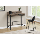 Monarch Specialties - 7702 Bureau 48 po L - Taupe Fonce/Metal Noir Hauteur Debout-Pattes robuste en métal noir combinent la stabilité et un look moderne élégant