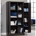 Sauder Merton Hall Large Storage Cabinet - Dakota Oak-Versatility: The swing-out storage door can be assembled on either the left or right side