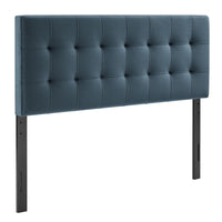 Modway Lily Stain-Resistant Performance Velvet Queen Size Headboard - Cadet Blue-Stain-Resistant Performance Velvet Upholstery