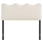 Modway Athena Stain-Resistant Performance Velvet King Size Headboard - Alabaster-Seven Adjustable Mounting Positions