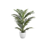 Monarch Specialties - Plante Artificielle - 28 po H - Palmier - Mis En Pot - Touche Réelle - Feuilles Vertes - Pot Blanc-Ajoutez une touche décorative vibrante de verdure à votre maison avec ce palmier artificiel d'intérieur mesurant 28 po de hauteur dans un pot blanc de 6 po