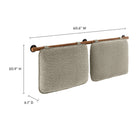 Modway Anela Wall-Mounted Chenille Upholstered Queen Headboard - Oatmeal Walnut-Chenille Upholstery