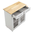 Modway Cuisine Kitchen Cart - Light Grey Natural-9