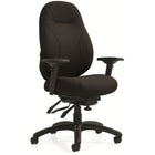 Staples - Fauteuil à basculements multiples à dossier moyen ObusForme Professional, Fusion en houille, noir-Fauteuil à basculements multiples à dossier moyen