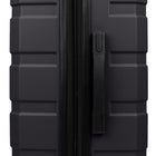 Swiss Mobility QUAD 26.25" ABS/PC Hardside Medium Check-in Luggage - Black-Double 360-degree spinner wheels for smooth and quiet rolling (8 wheels)