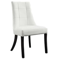 Modway Noblesse Dining Vinyl Side Chair - White-Elegant Dining Chair