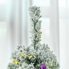 HOMCOM 9' Pre-Lit Snow-Flocked Christmas Tree - Green-Branches can be opened automatically for easy assembly 