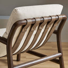 Modway - Paxton Fronde en bois Président - Noyer en tissu des dunes-Coussin rembourré moelleux