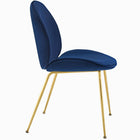 Modway - Scoop Jambe en acier inoxydable doré Performance Velvet Chaise à manger - Marine-Pieds en acier inoxydable doré