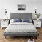 Manhattan Comfort Granville 18.11" Modern 2-Drawer Nightstand 2-Piece Set - White-Includes 2 Full Extension Drawers with Top Drawer Designed in Vertical Textured Ribbed Lines Made from Solid Wood