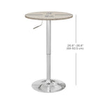 HOMCOM - Table de bar ronde pour 2, assemblage facile pour bar à domicile, cocktail, bistrot - beige gris-Grande base ronde fabriquée en acier électroplaqué pour plus de solidité 