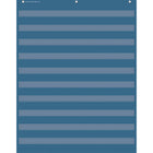 Teacher Created Resources 10 Pocket Chart - 34" x 44" - Slate Blue-Lightweight and durable pocket charts feature colorful designs and hang easily from sturdy, metal grommets
