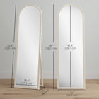 HOMCOM Arched Full Body Mirror - 21" W x 64" H - White-Constructed with a robust PS frame and stable stand for lasting reliability 