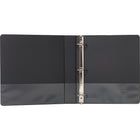 Staples Standard View Binder with D-Rings - 1 1/2" - Black-Non-Stick, Archival safe material won't life ink or toner off printed pages