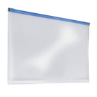 Pep Rally Poly Zipper Bag - Blue-Zipper closure keeps items secure