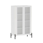 Manhattan Comfort Abbey Modern Accent Cabinet and Bookcase - White - Set of 2-MDF/MDP: Cleaning: Wipe with a damp cloth, avoiding excessive moisture. Avoid: Harsh chemicals or abrasive cleaners that can damage the surface. Care: Keep away from excessive humidity, as product can swell or warp when exposed to water or moisture. Protection: Use coasters or mats to avoid scratches or stains