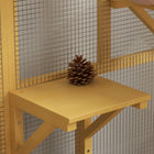 PawHut - Maison pour chat en bois pour chats d’intérieur avec chatière, plateformes et hamac-3 portes pour un accès pratique et une grande porte pour un placement facile du bac à litière 