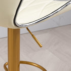 HOMCOM Adjustable Counter Height Swivel Bar Stools - Cream White - 2 Pack-Footrest included for added comfort during extended sitting periods
