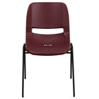 Flash Furniture HERCULES Series Burgundy Ergonomic Shell Stack Chair with Black Frame-Set of 5 Multipurpose Stack Chairs